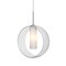 Besa Lighting Plato Cord Pendant, Clear/Opal, Satin Nickel Finish, 1x60W Incandescent 1JT-PLATOCL-SN - alternate 1